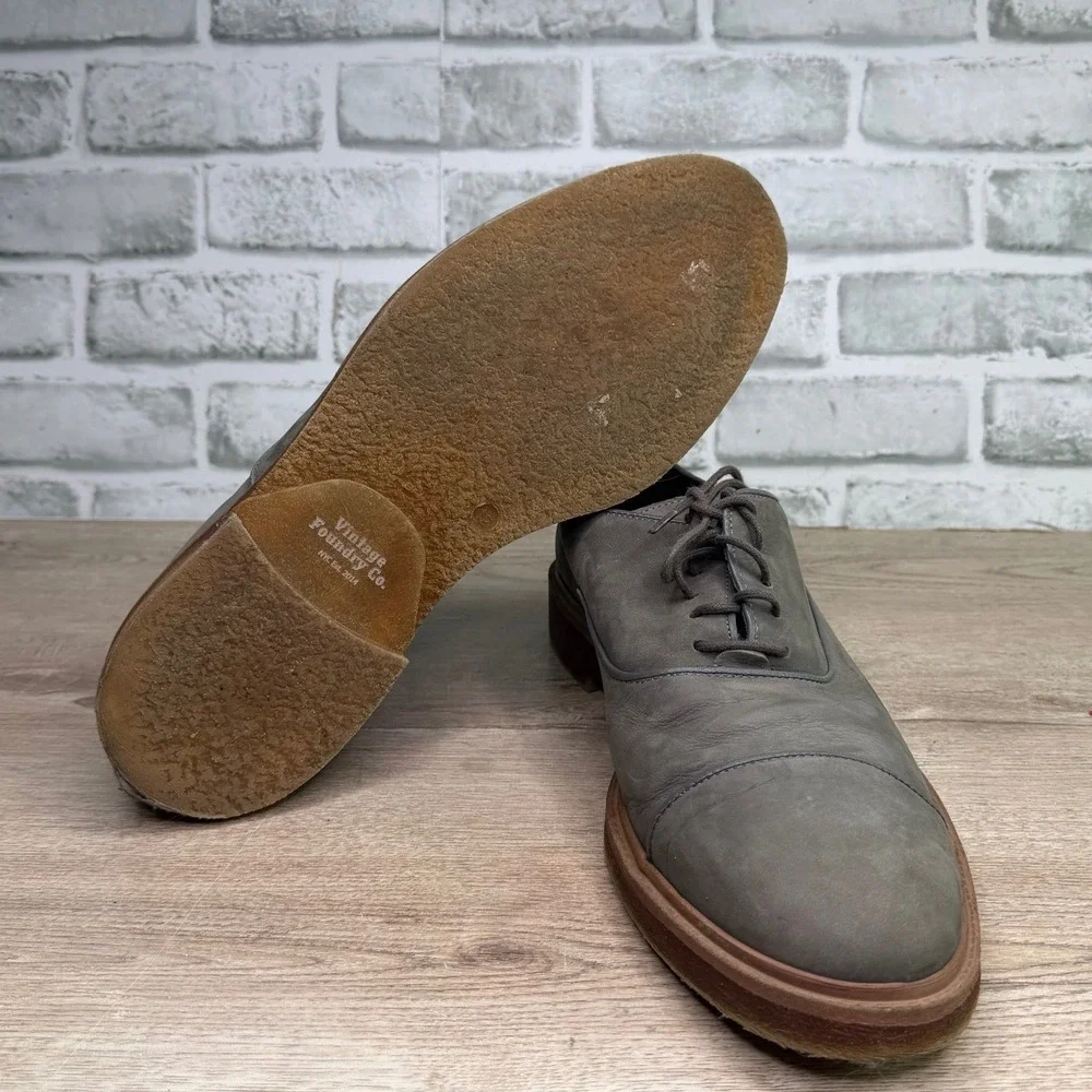 Vintage Foundry Oxford Dress Shoes Grey Size 12
